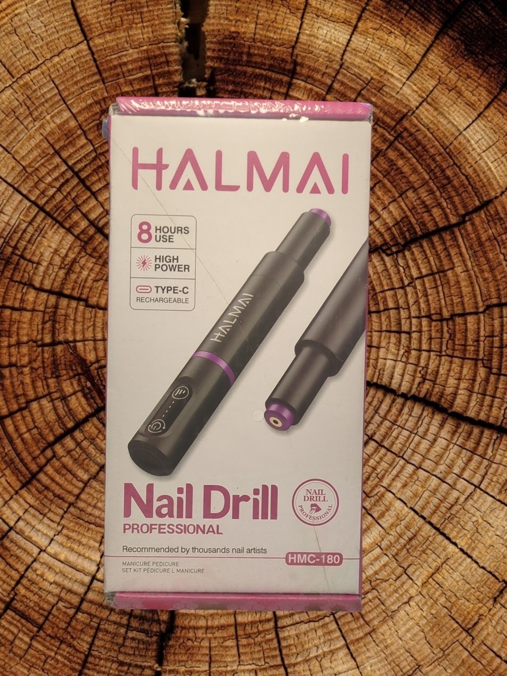 Professional Nail Drill - Black with Purple Accents